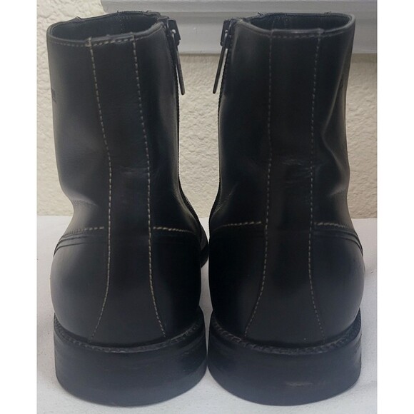 Hugo Boss Rare Chelsea Chukka Ankle Side Zip Black Leather Boots Men's Size 10 - Picture 7 of 12